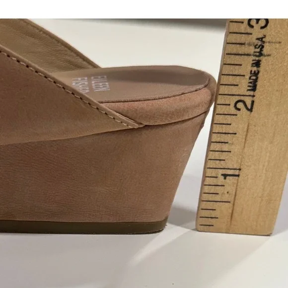 Eileen Fisher "Katniss" Tan Nubuck Open Toe Slides Size 10 Neutral - Picture 10 of 10